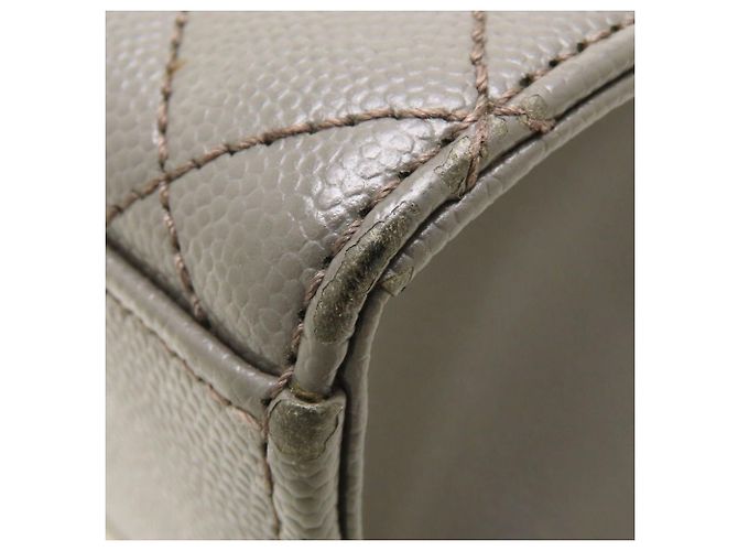 Borsa a tracolla in pelle grigia Yves Saint Laurent Marrone - vista 20