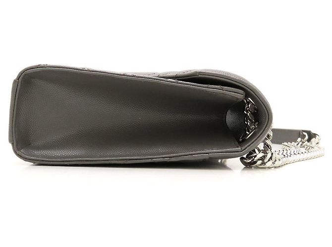 Borsa a tracolla in pelle grigia Yves Saint Laurent Marrone - vista 3