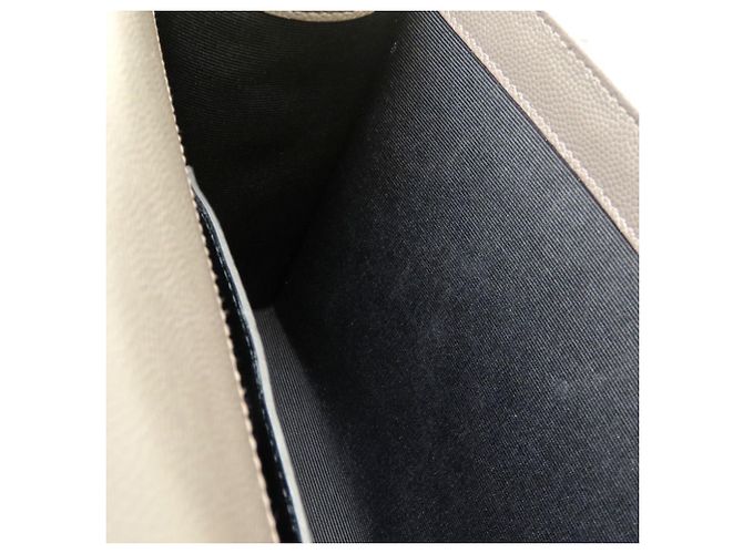 Borsa a tracolla in pelle grigia Yves Saint Laurent Marrone - vista 8