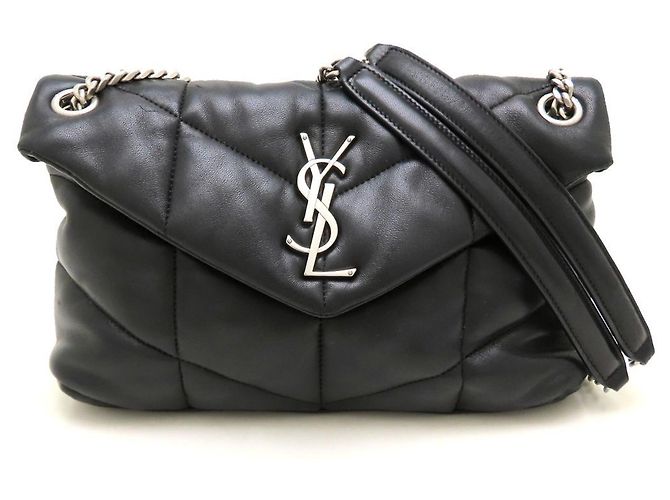 Borsa a tracolla Small Puffer Yves Saint Laurent Nero - vista 2