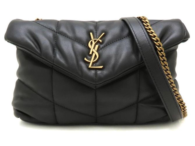 Borsa a tracolla Yves Saint Laurent Lulu Puffer Nero - vista 2
