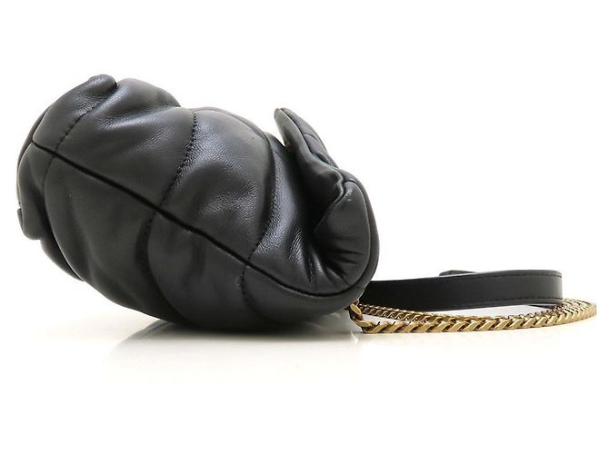 Borsa a tracolla Yves Saint Laurent Lulu Puffer Nero - vista 3