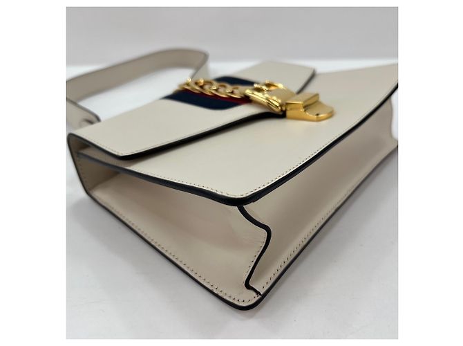 Borsa a tracolla Gucci Sylvie Small Bianco - vista 8