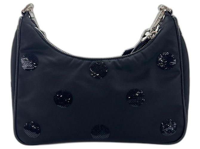 Borsa Prada 2005 Re-Nylon con paillettes Nero - vista 3