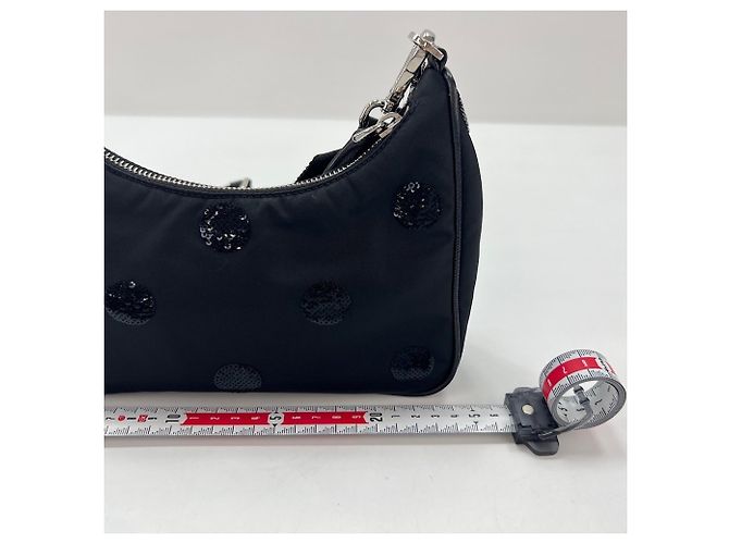 Borsa Prada 2005 Re-Nylon con paillettes Nero - vista 4