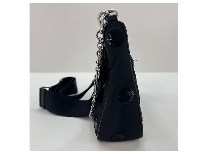 Borsa Prada 2005 Re-Nylon con paillettes Nero - vista 6