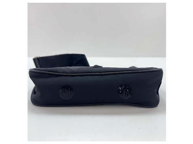 Borsa Prada 2005 Re-Nylon con paillettes Nero - vista 7