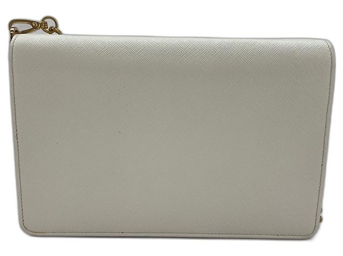 Prada Mini Handtasche Logo Shoulder Bag Weiß - Ansicht 2