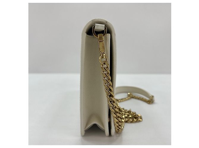 Prada Mini Handtasche Logo Shoulder Bag Weiß - Ansicht 3