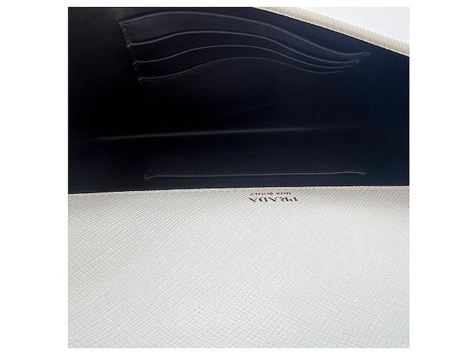 Prada Mini Handtasche Logo Shoulder Bag Weiß - Ansicht 9