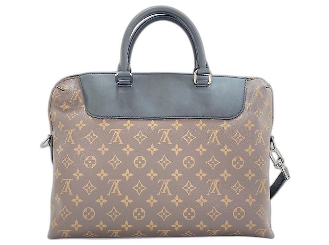 Borsa Louis Vuitton Portedocument Jour NM Marrone - vista 3