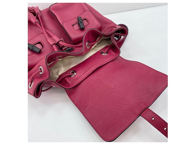 Zaino Gucci rosa con nappe - vista 12