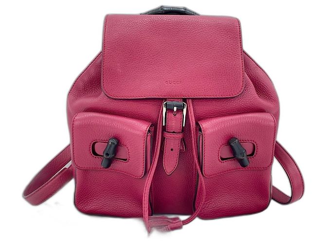 Zaino Gucci rosa con nappe - vista 2