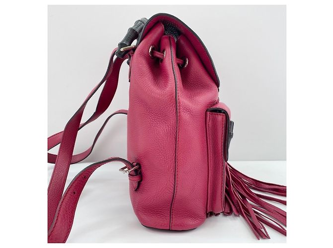 Zaino Gucci rosa con nappe - vista 6