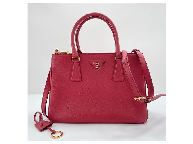 Borsa a tracolla Prada Galleria in rosso - vista 13