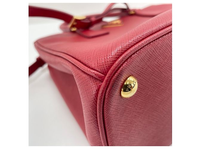 Borsa a tracolla Prada Galleria in rosso - vista 7