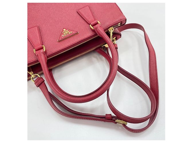 Borsa a tracolla Prada Galleria in rosso - vista 9