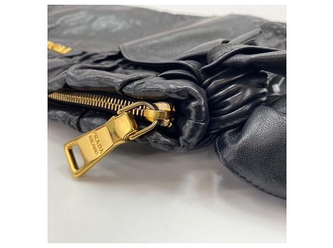 Borsa a Clutch Prada Nera Nero - vista 13