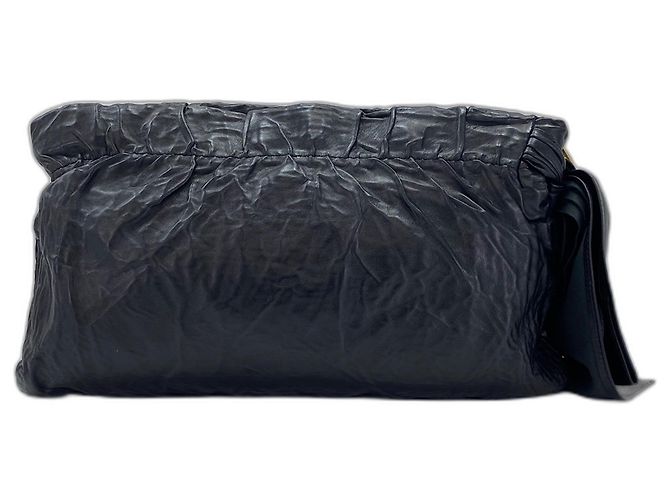 Borsa a Clutch Prada Nera Nero - vista 3