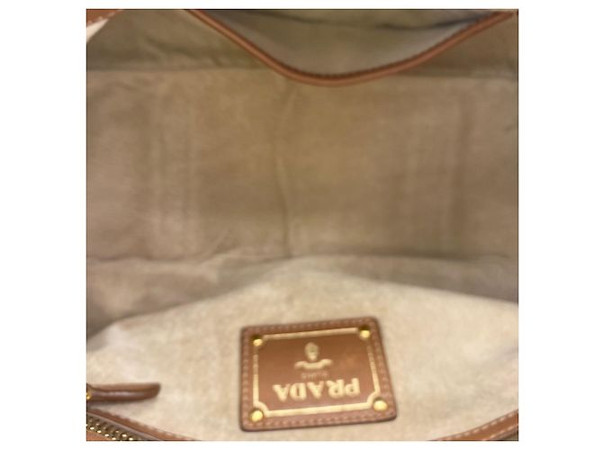 Borsa Boston Prada Marrone - vista 13