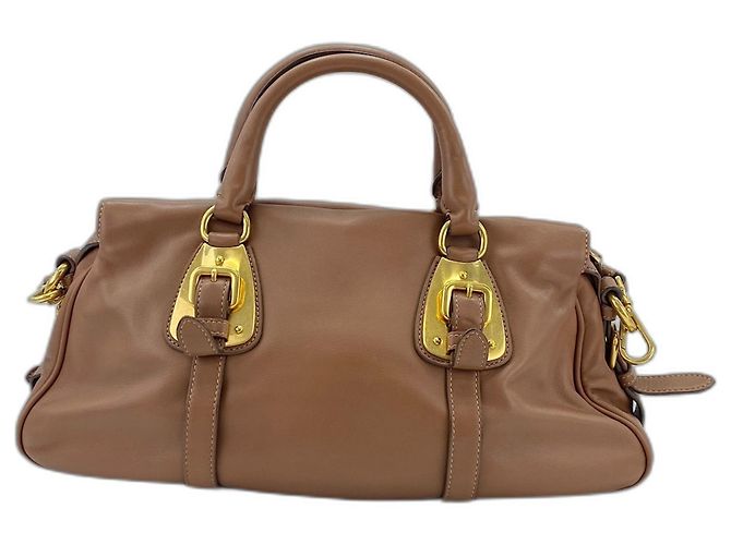 Borsa Boston Prada Marrone - vista 3