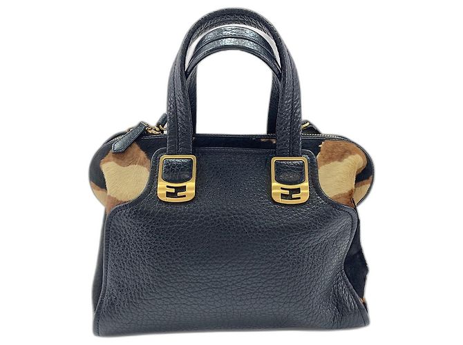 Fendi Chameleon Schultertasche/Handtasche Schwarz - Ansicht 2
