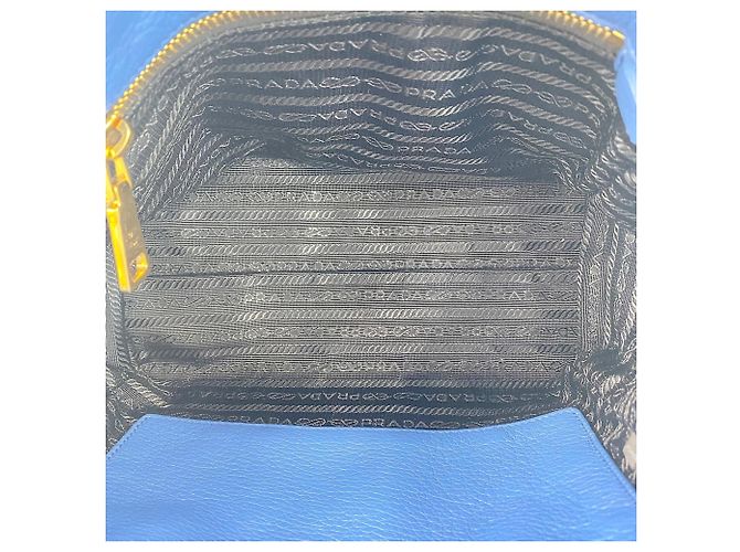 Borsa a tracolla Prada Vitello in blu - vista 10