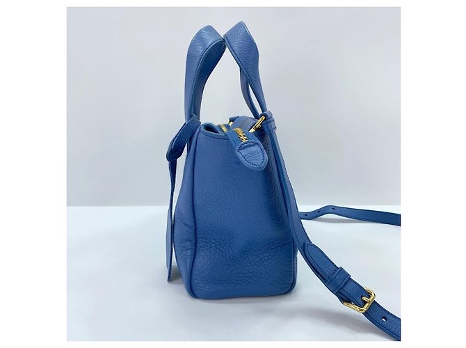 Borsa a tracolla Prada Vitello in blu - vista 3