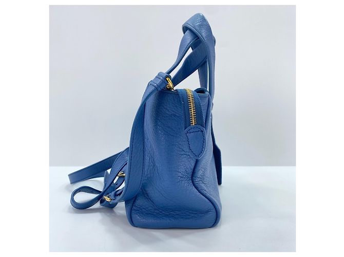 Borsa a tracolla Prada Vitello in blu - vista 4