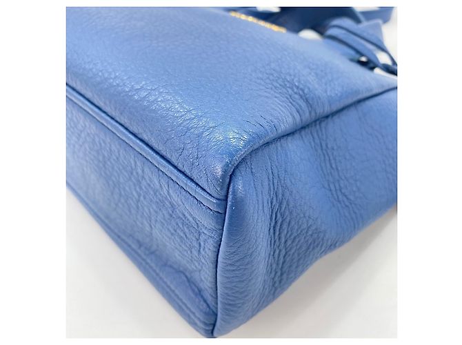 Borsa a tracolla Prada Vitello in blu - vista 6