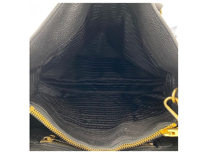Borsa a mano/Borsa a tracolla Prada Vitello Daino Black Nero - vista 10