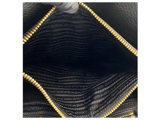 Borsa a mano/Borsa a tracolla Prada Vitello Daino Black Nero - vista 12