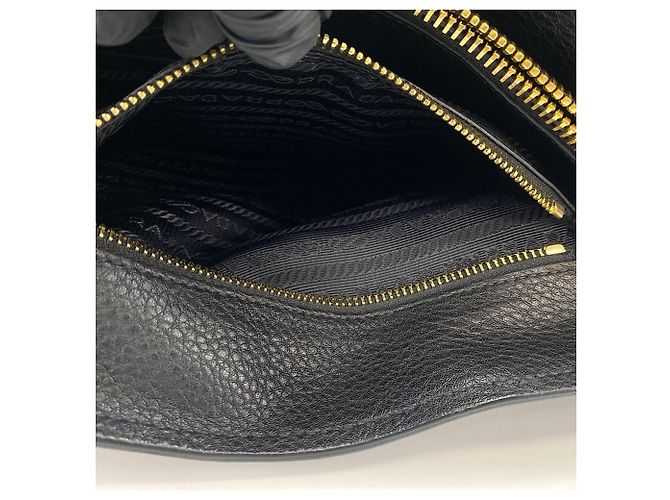 Borsa a mano/Borsa a tracolla Prada Vitello Daino Black Nero - vista 13