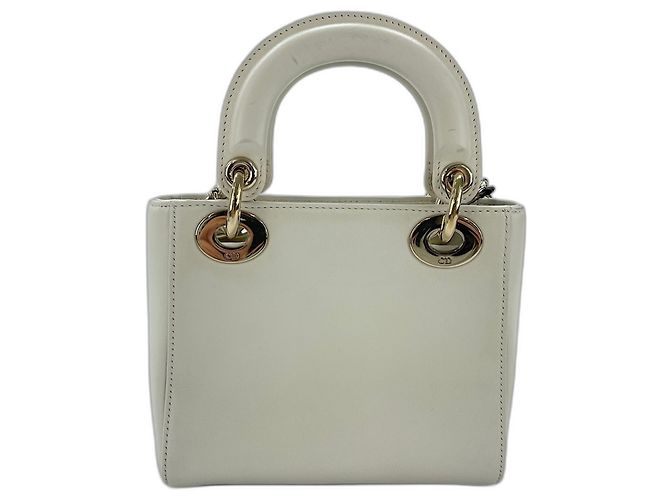 Sac à épaule Lady Mini Christian Dior Blanc - vue 2