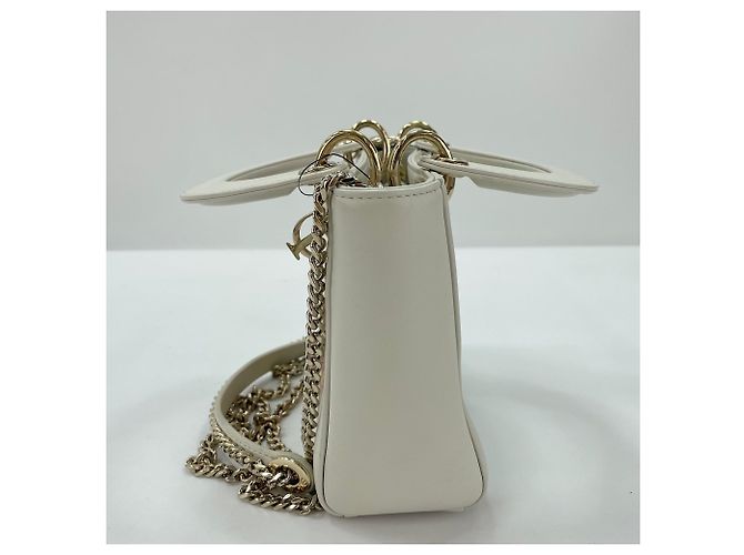 Sac à épaule Lady Mini Christian Dior Blanc - vue 5
