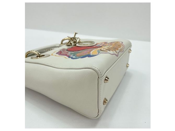 Sac à épaule Lady Mini Christian Dior Blanc - vue 7