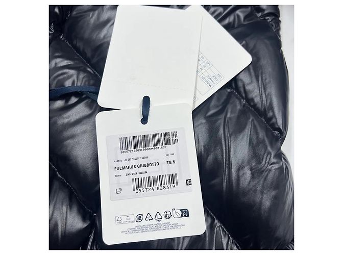 Moncler Abrigo de plumón negro con cuello de piel - vista 6