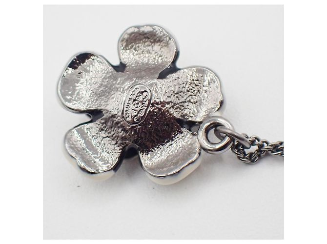 Chanel CC Flower Ladybug Placcato Argento e Acrilico - vista 3