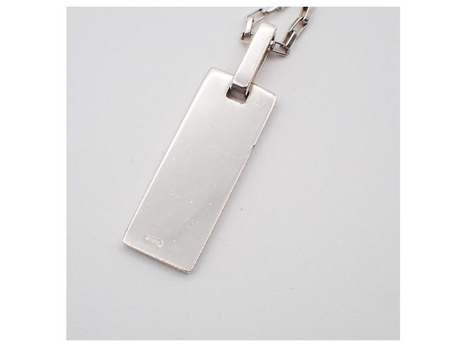 Gucci Logo Plate Sterling Silver Silvery - view 3