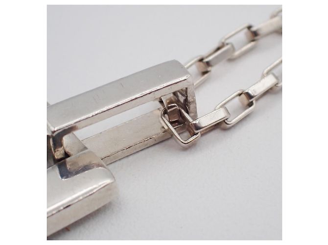 Gucci Logo Plate Sterling Silver Silvery - view 5