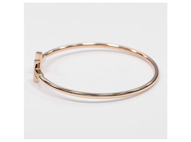 Tiffany & Co. T Wire Oro Rosa 18K con Diamanti D'oro - vista 4