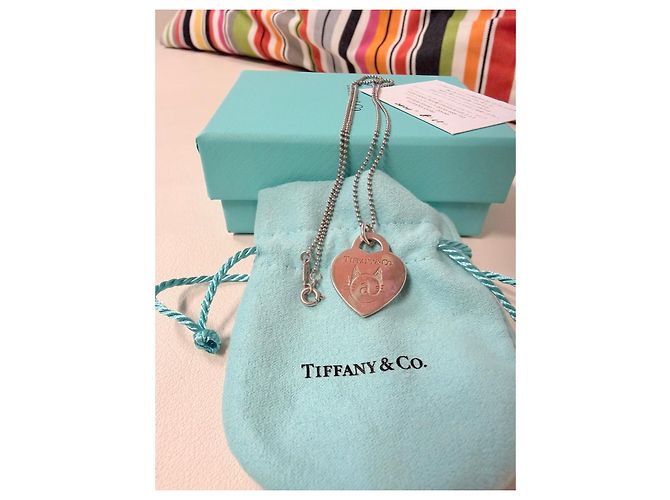 Colar Tiffany & Co. com Pendente Coração Cat Street Limited Hardware prateado - vista 13