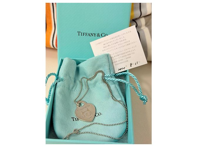 Colar Tiffany & Co. com Pendente Coração Cat Street Limited Hardware prateado - vista 2