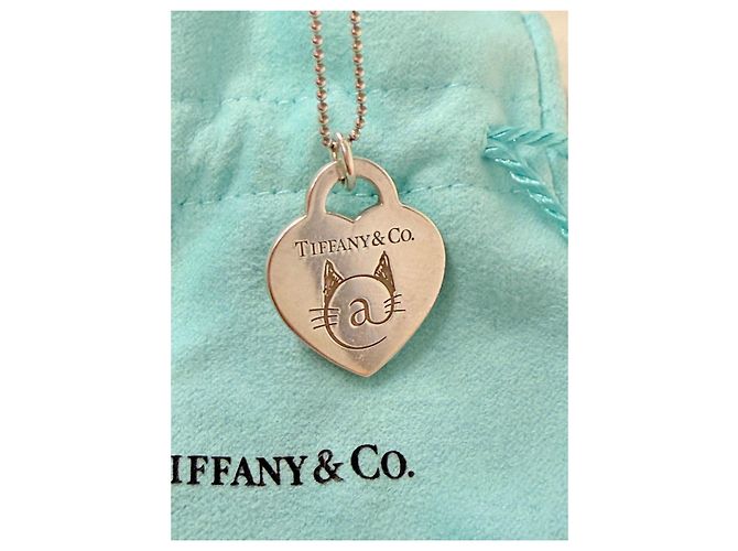 Colar Tiffany & Co. com Pendente Coração Cat Street Limited Hardware prateado - vista 4