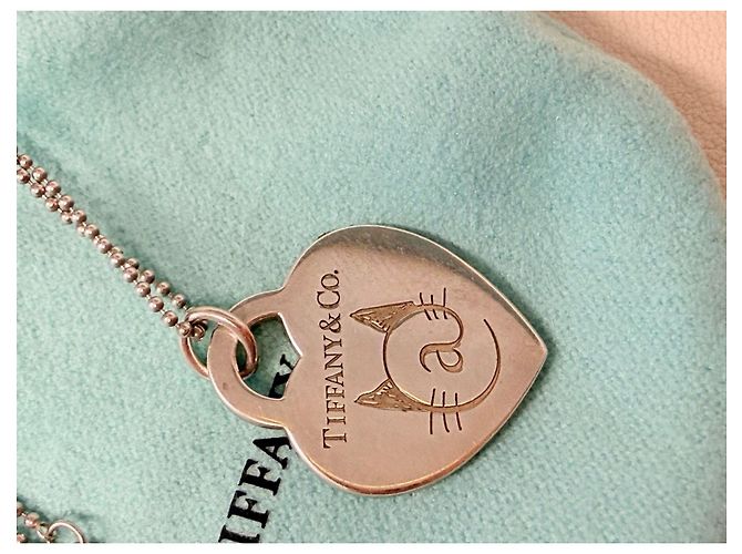 Colar Tiffany & Co. com Pendente Coração Cat Street Limited Hardware prateado - vista 5