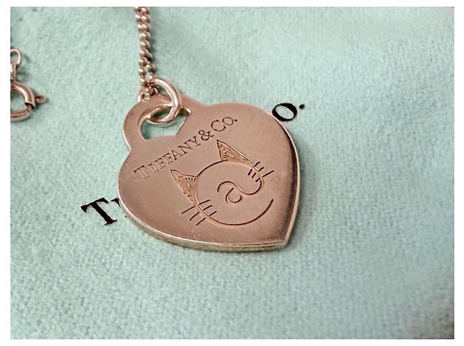 Colar Tiffany & Co. com Pendente Coração Cat Street Limited Hardware prateado - vista 9