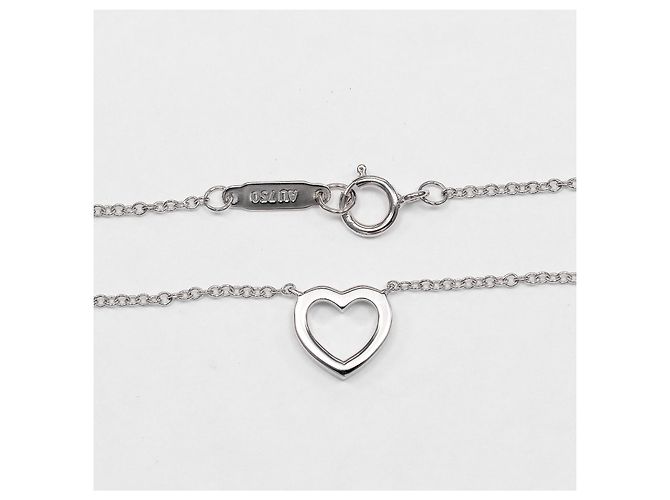 Pendente Tiffany & Co. Metro Heart in oro bianco 18K e diamanti Mini Argento - vista 5