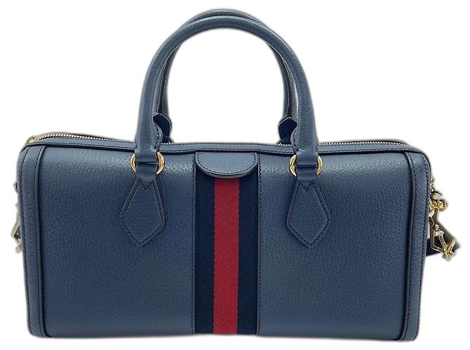 Borsa Boston Gucci Ophidia in Navy Blu navy - vista 2