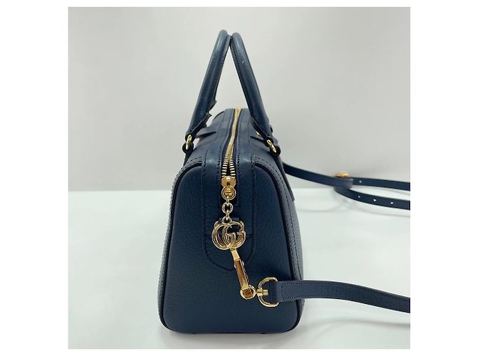 Borsa Boston Gucci Ophidia in Navy Blu navy - vista 3