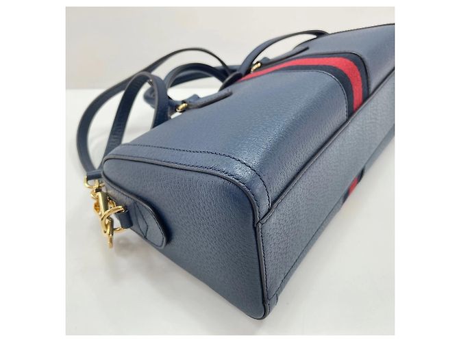 Borsa Boston Gucci Ophidia in Navy Blu navy - vista 6